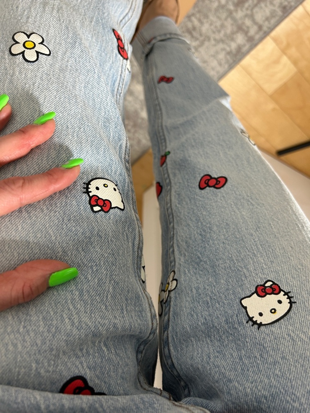Sanrio Hello Kitty High Rise Jeans - Picture 3 of 11